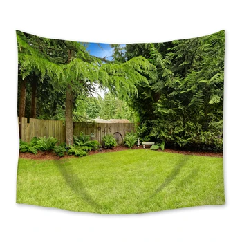 

Green Forest Tree Landscape Tapestry Wall Hanging Polyester Home Bedroom Bedspread Beach Mat Blanket Yoga Mat Dorm Decor