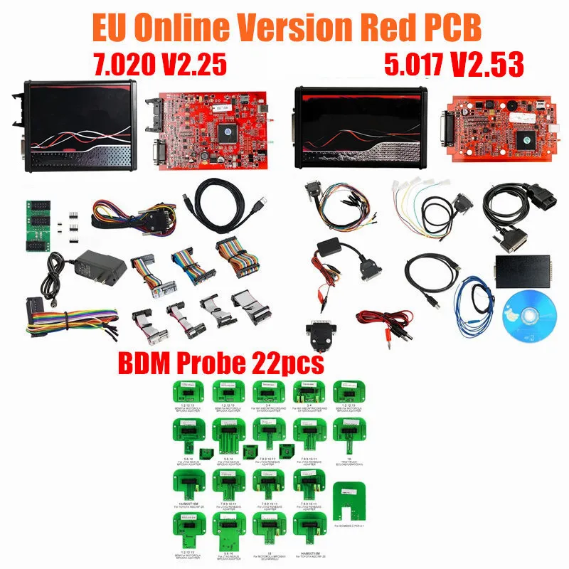 car inspection equipment 2022 Online V2.80 EU Red KESS V5.017 OBD2 Manager Tuning LED KTAG V7.020 4 LED V2 5.017 BDM Frame V2.25 ECU Programmer high quality auto inspection equipment Code Readers & Scanning Tools