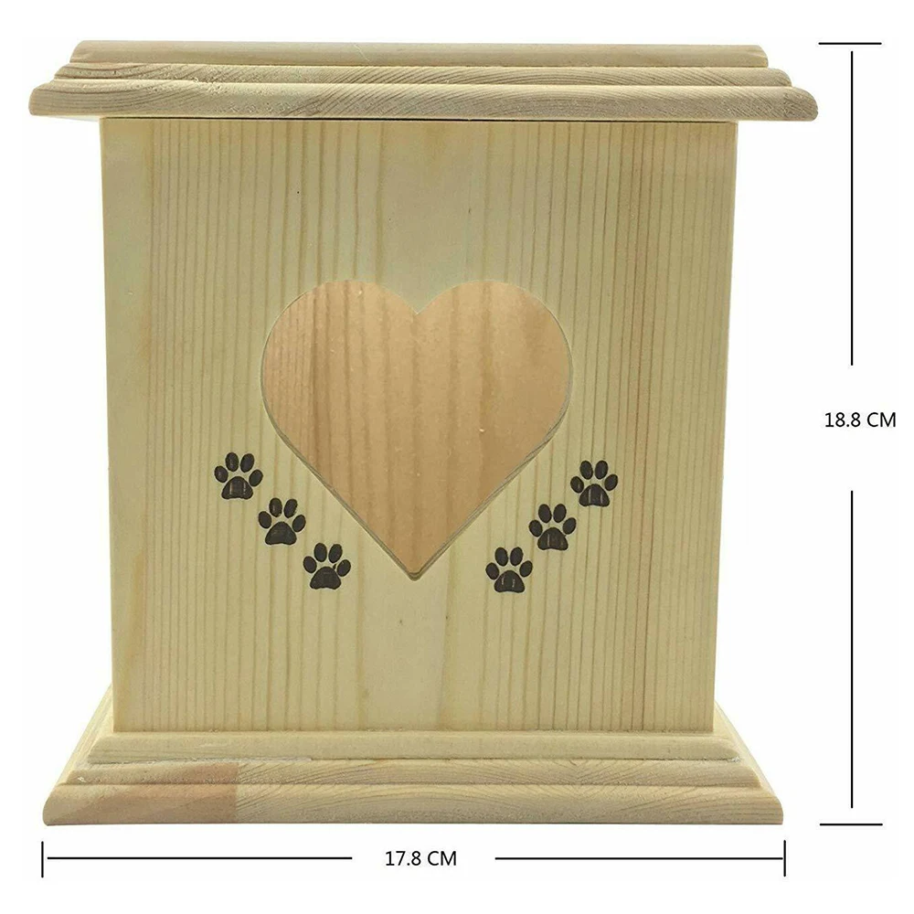 Деревянный питомец Urne Funeraire собака кошка урны фото Pet Memorial Mini урна шкатулка - Цвет: wood