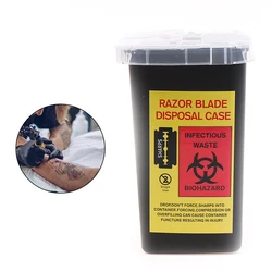 1PC Tattoo Medical Plastic Sharps Container Biohazard Needle Disposal Waste Box