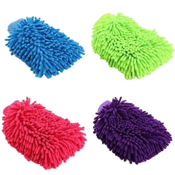 

1 Pc Car Wipe Gloves Double-sided Chenille Car Wash Gloves Wool Car Wash Tools Automotive Supplies Double-sided Microfiber