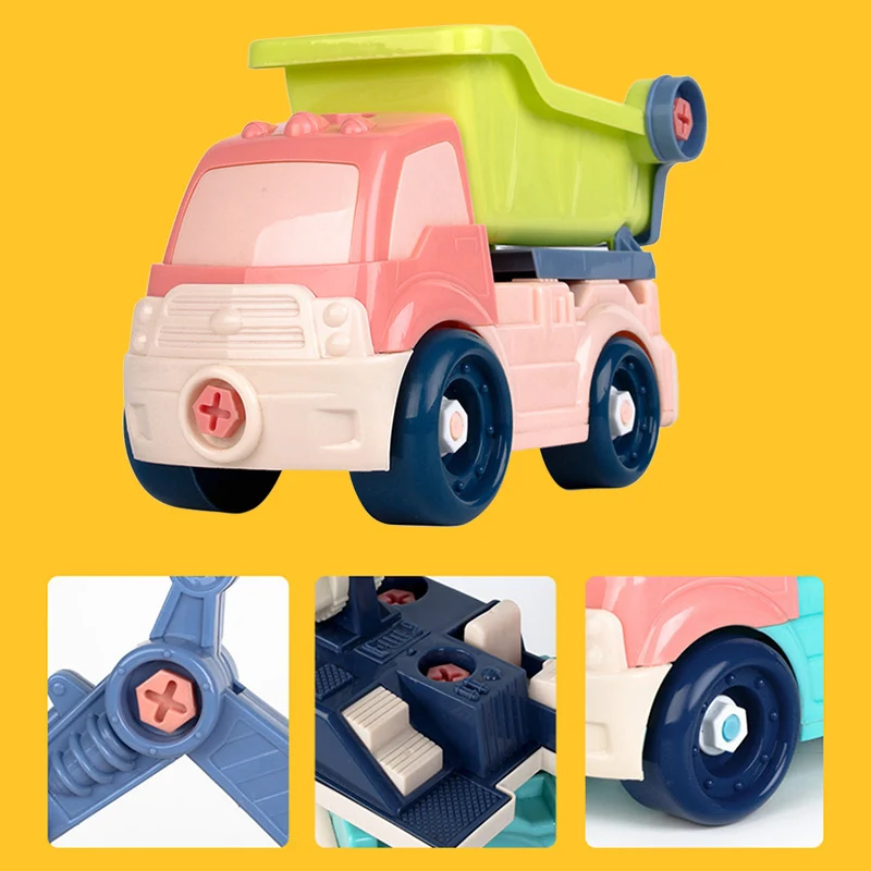 Дети DIY сборка инженерный автомобиль мультфильм разборка игрушка автомобиль набор для детей Высокое качество