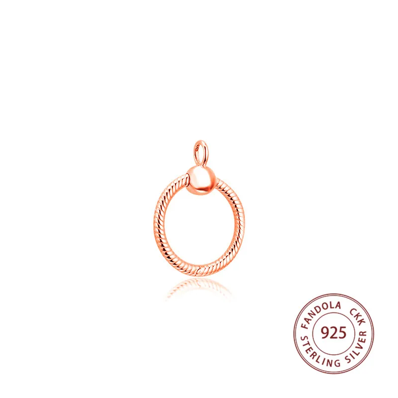 Small Подлинное 925 пробы Серебряное ожерелье Moments Маленький Средний Большой O кулон ожерелье s для женщин модное ювелирное изделие - Цвет камня: Small