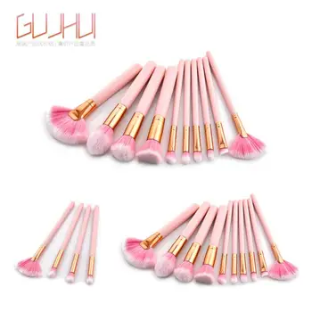 

10PCS Professional Makeup Brush Set Pink Handle Female Foundation Eyeshadow Concealer Lip Make Up Cosmetics Beauty Brush Tools