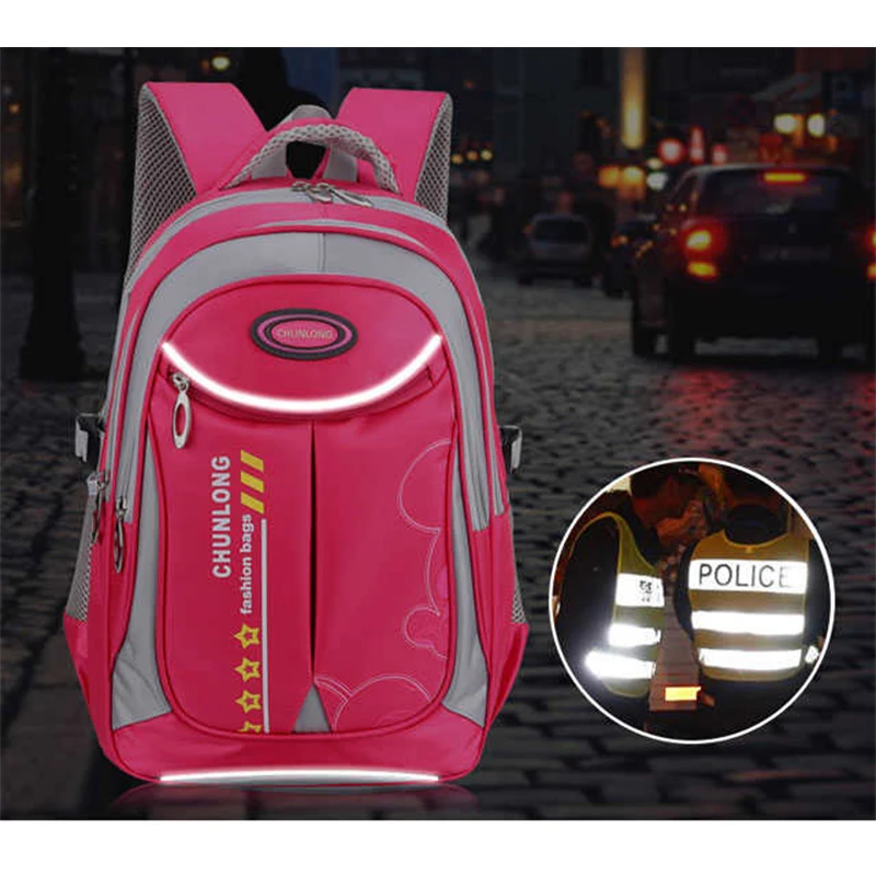 Школьные сумки для мальчиков, Детские рюкзаки, детские школьные сумки большой вместимости для девочек, школьная сумка для начальной школы, нейлоновая сумка красного цвета для детей 1-3-6 лет