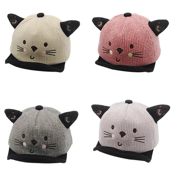

New Kids Autumn Hat Baby Girl Boy Hats Cute Soft Baseball Cap Breathable Cartoon Hats