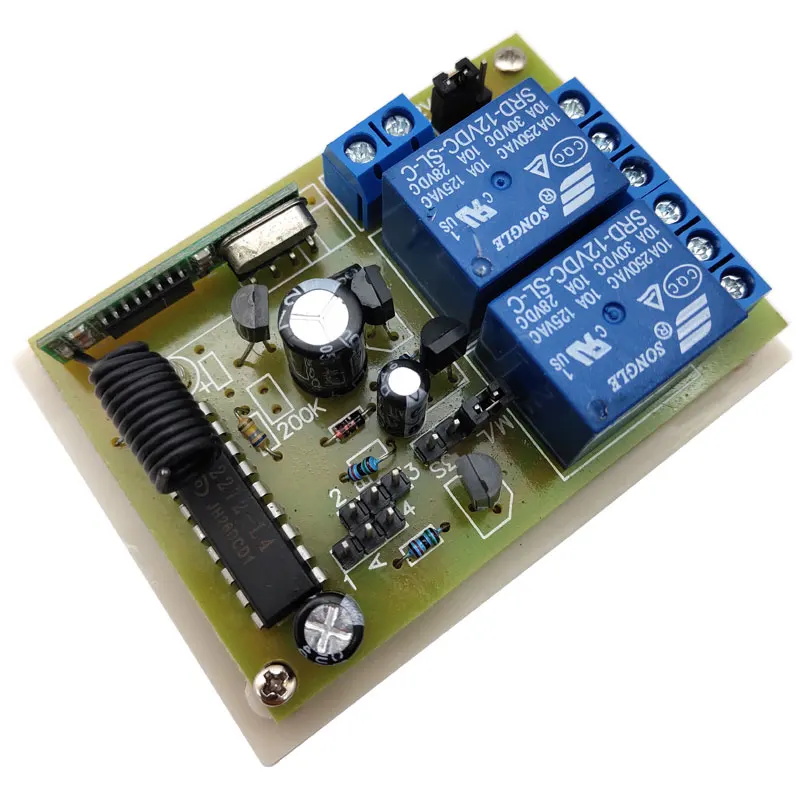 12V 24V DC Motor Forward And Reverse Controller 10A Wireless Remote Control Switch Control Two Motors Doors