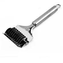 1 Нескользящая ручка из нержавеющей стали для резки Руководство лапши руководство зеленый лук нож для резки лапши артефакт