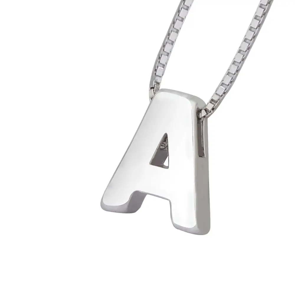 

Singreal Initial Necklace for Women Men Couple Sterling Silver Chain A-Z Personalized Name Letter Pendant Necklace Gifts