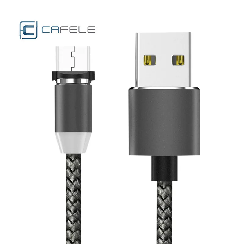 Магнитный Micro USB кабель Cafele со светодиодной подсветкой для быстрой зарядки Samsung