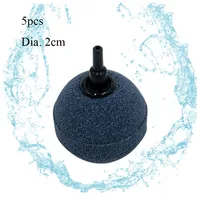 5pcs Aquarium Mini Round Mineral Bubble Air Stone Pond Fish Tank Pump Aerator Aeration Hydroponic Oxygen Airstone Accessories 2