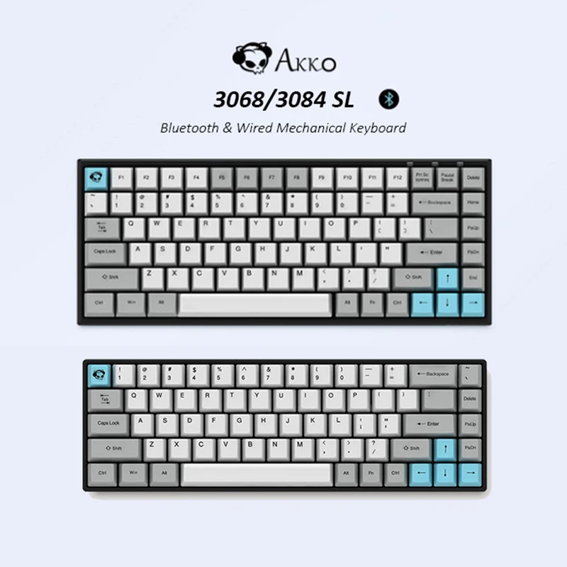 Оригинальная Бесшумная Bluetooth клавиатура AKKO 3068/3084 Cherry MX с переключателем