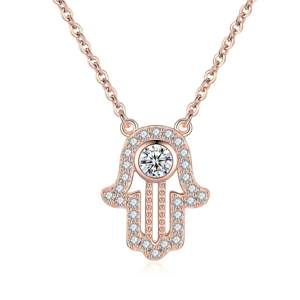 KALETINE, 925 пробы, серебряное ожерелье Хамса, подвеска Фатима, длинное ожерелье для женщин, длинная цепочка, чокер, опт, много оптом