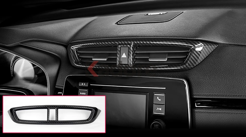 Для Honda CRV CR-V интерьер автомобиля центральная консоль кондиционер вентиляционное отверстие выход рамка Крышка декор отделка Аксессуары