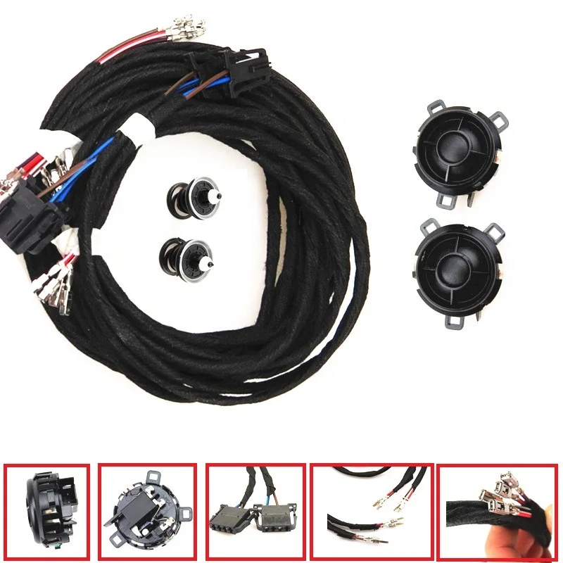 

Car interior accessories Rear Door Tweeter Speakers Loudspeaker Cable harness Wire Clips For Golf 5 MK5 6 MK6 Rabbit Scirocco