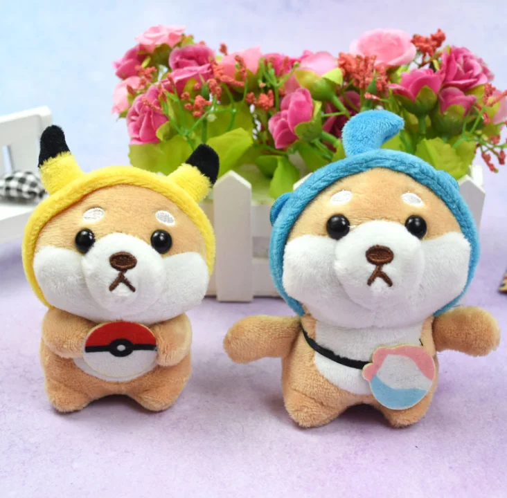 Креативная милая плюшевая подвеска Akita dog shaba Inu автомобильная цепочка для ключей
