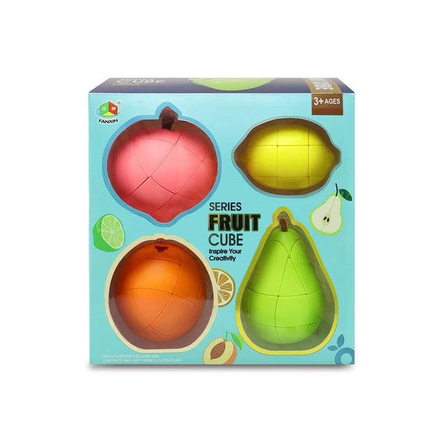 Children  Fruit Magic Cube with Bright Colors Realistic Shape Novelty Educational Tool for Boys Girls 3