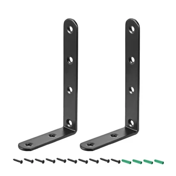 

uxcell Corner Brace, 128mm x 75mm Stainless Steel Joint Right Angle Bracket Fastener with Screws, 2 Pcs