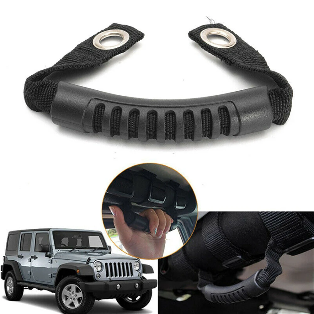 

1pcs Car Grab Handle For Jeep Wrangler JK YJ TJ 1987-2016 Rugged Ridge Rear Side Car Grab Handle Bar Roll Grips Holder