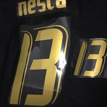 2006 Итальянский Золотой намезет#13 Nesta Totti Cannavaro напечатанный Флокированный под заказ любой номер футбольная нашивка значок