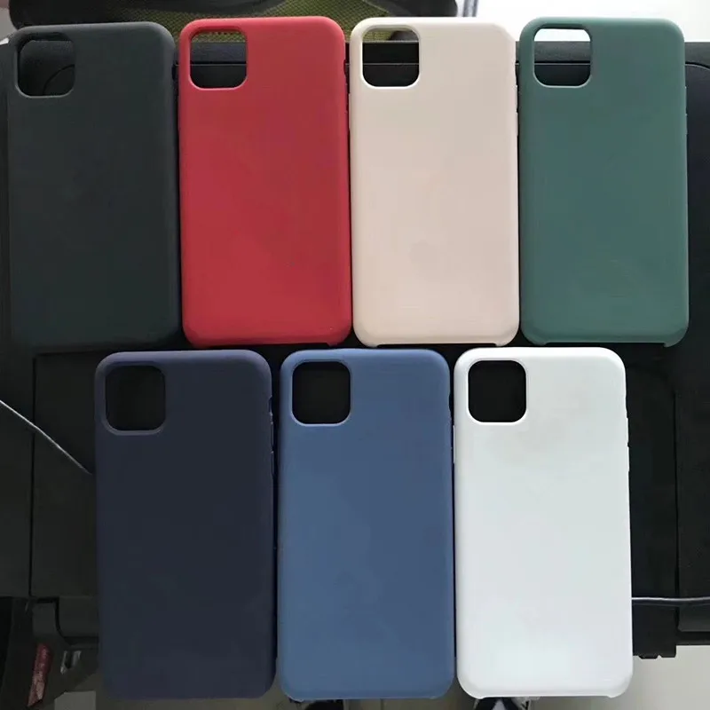 

50Pcs/lot Newest Original Silicone Case For Phone 11 Phone 11 Pro max Phone silicone Cover case with Packaging logo
