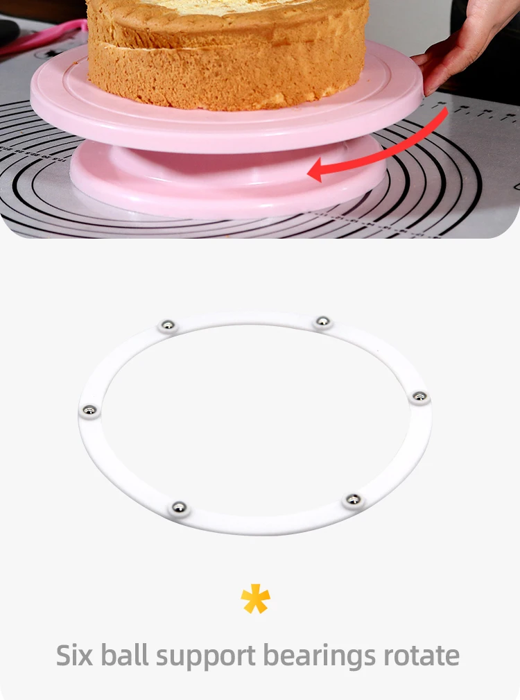 Plaques tournantes,Plateau tournant et antidérapant pour gâteaux