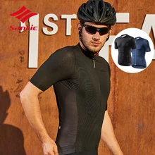 Santic Велоспорт Джерси велосипедные гонки на дорогах нескользящие спортивные топы профессиональная одежда с отражателями Мужская дышащая одежда для велоспорта
