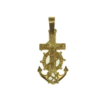 

Cross communion sailor with Christ in 18 k Yellow Gold
