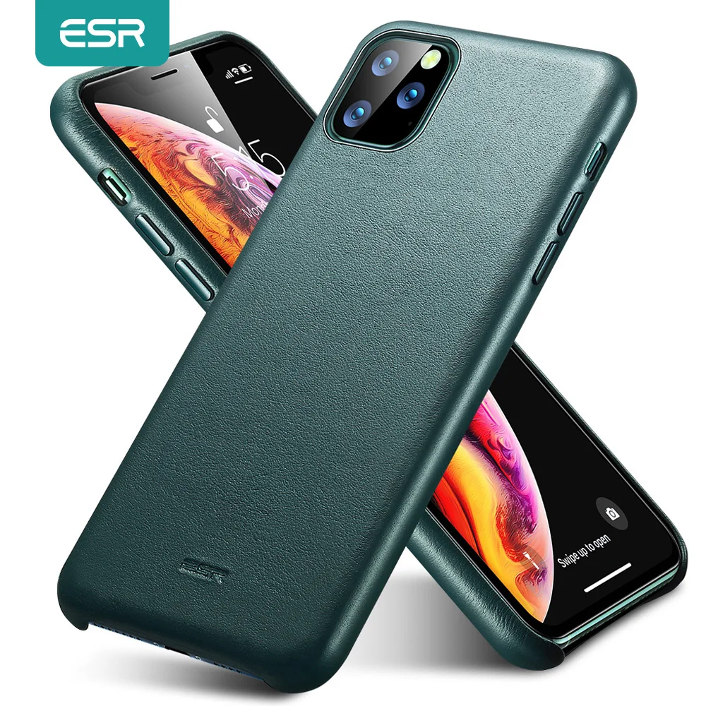 ESR Case for iPhone 11 Pro Max Genuine Leather Case Back Cover for iPhone X XR XS Max Luxury Cover for iPhone 11 11Pro Max Funda