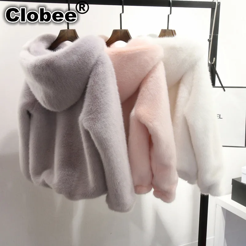 Большие размеры 5XL 6XL 2019 зима женские шубы из искусственного меха с капюшоном