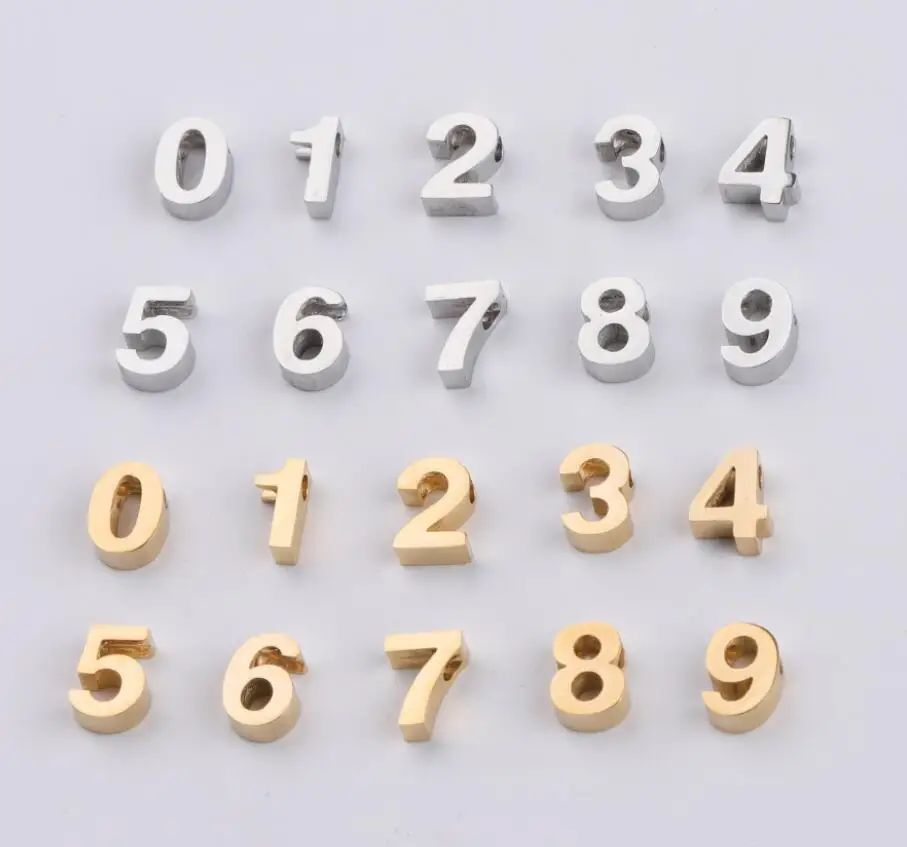 2 шт. подвески с арабскими цифрами из нержавеющей стали фурнитура для ювелирных