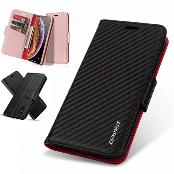 

Business Carbon Fiber Leather Wallet Case For iPhone SE 2020 Cover 11 Pro Xs Max Xr X 7 8 Plus 6 6s 5 5s Magnetic Flip Cards Bag