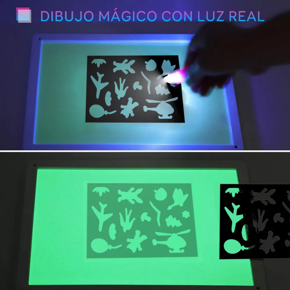 Детская светящаяся 3D флуоресцентная доска для рисования, 3 размера, развивающая обучающая игрушка для рисования, наброски, игрушки для детей