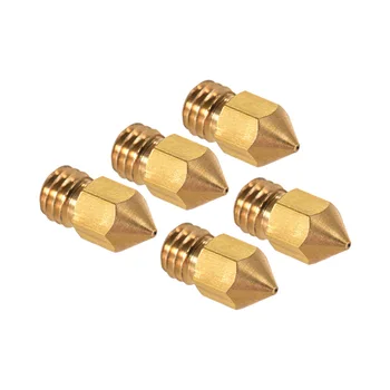 

Creality 3D Printer Extruder Brass Nozzle Print Head 0.4mm Output for CR-10 Series Ender-3 1.75mm PLA ABS Filament, 5pcs