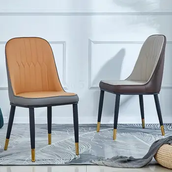 

Nordic Light Luxury Dining Chair Household Makeup Desk Chair Computer Chair Back Modern Simple Table Iron Chair
