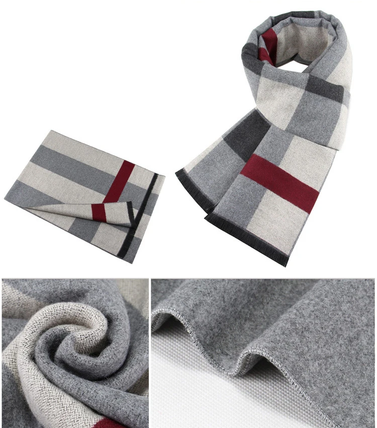 Dilidala клетчатый мужской шарф высокого качества, сохраняющий тепло, осенне-зимние шарфы, Модные Плотные хлопковые зимние шарфы, шаль для мужчин