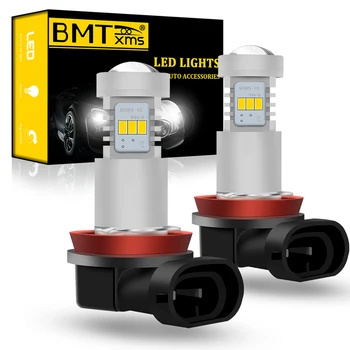 

BMTxms 2Pcs 9005 9006 HB3 HB4 Vehicle LED Foglight DRL Daytime Running Lights For Volkswagen VW Skoda Subaru 1500LM Canbus White