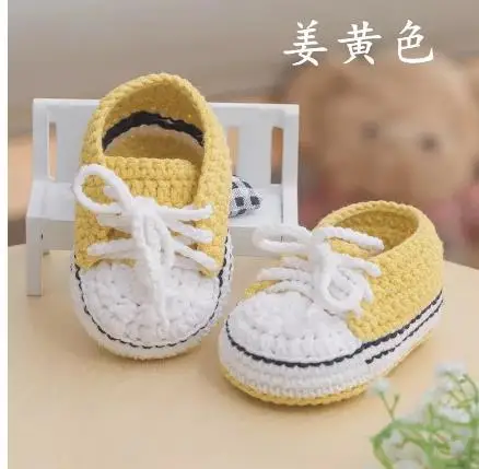 QYFLYXUEHand Made Knitting Wool Crochet Baby Shoes And Socks Sports Baby Shoes 1