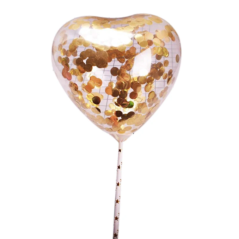 5 компл./лот прозрачные воздушные шары для влюбленных 5 дюймов бобо мяч для именинного пирога, украшенный пайетками расходные материалы