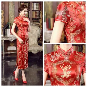 

Women's cheongsam satin dress cheongsam Chinese women traditional cheongsam oriental retro clothing chinese dress