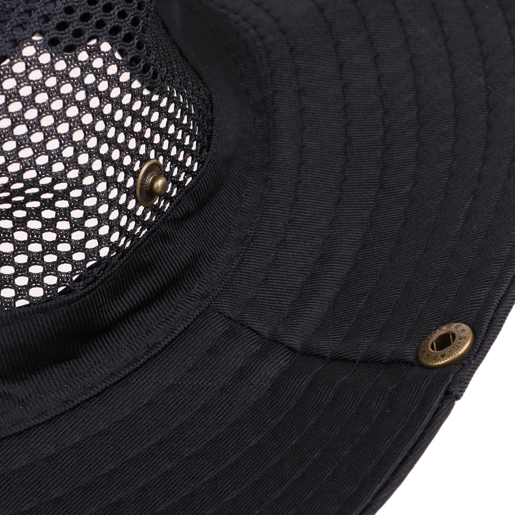 Outdoor Sun Protection Wide Brim Bucket Hat Breathable Boonie Cap for Fishing Boating Hunting Hiking Camping