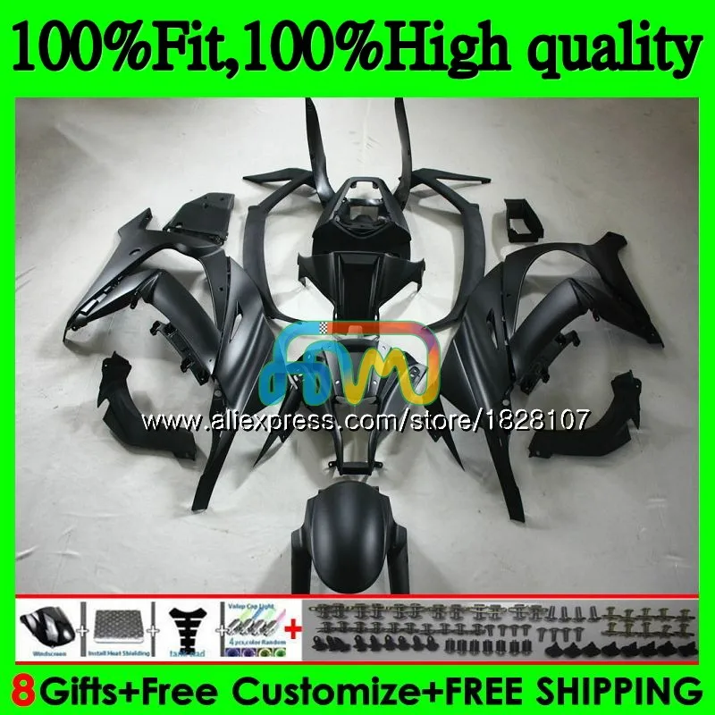 Инъекции для KAWASAKI ZX1000 ZX 10R 1000CC 18BS. 20 ZX-10R ZX10R, возрастом 11, 12, 13, 14, 15, 2011 2012 2013 матовый черный обтекатели