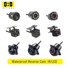 Vista trasera de coche Cámara 4 LED de visión nocturna invertir Monitor de aparcamiento de coche CCD impermeable 170 grados vídeo HD