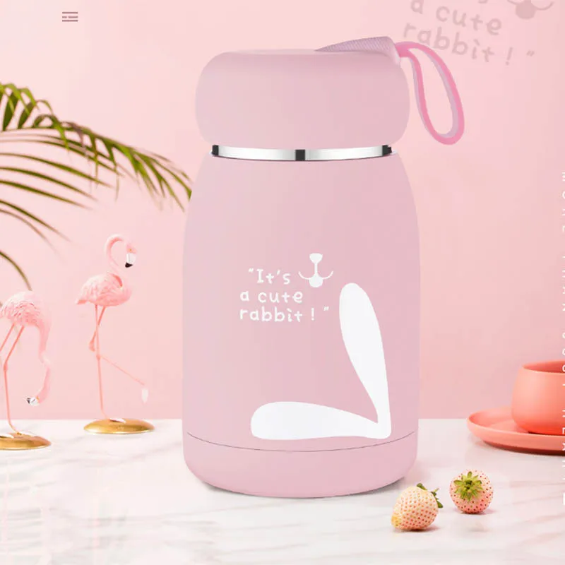 Thermos for Kids Stainless Steel Cute Water Bottle Mini Thermal Cups Flask Coffee Mugs 360ml Tumbler Vacuum Hot Water Drinkware