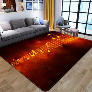 

Creative Flame Guitar 3D Pattern Carpets for Living Room Bedroom Area Rug Home Coffee Table Floor Mats Soft Flannel Large Carpet
