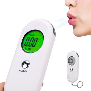 

LEEPEE Alcohol Breath Tester Breathalyzer Analyzer Detector Test Breathalyser Device With Car Keychain Backlight LCD Screen