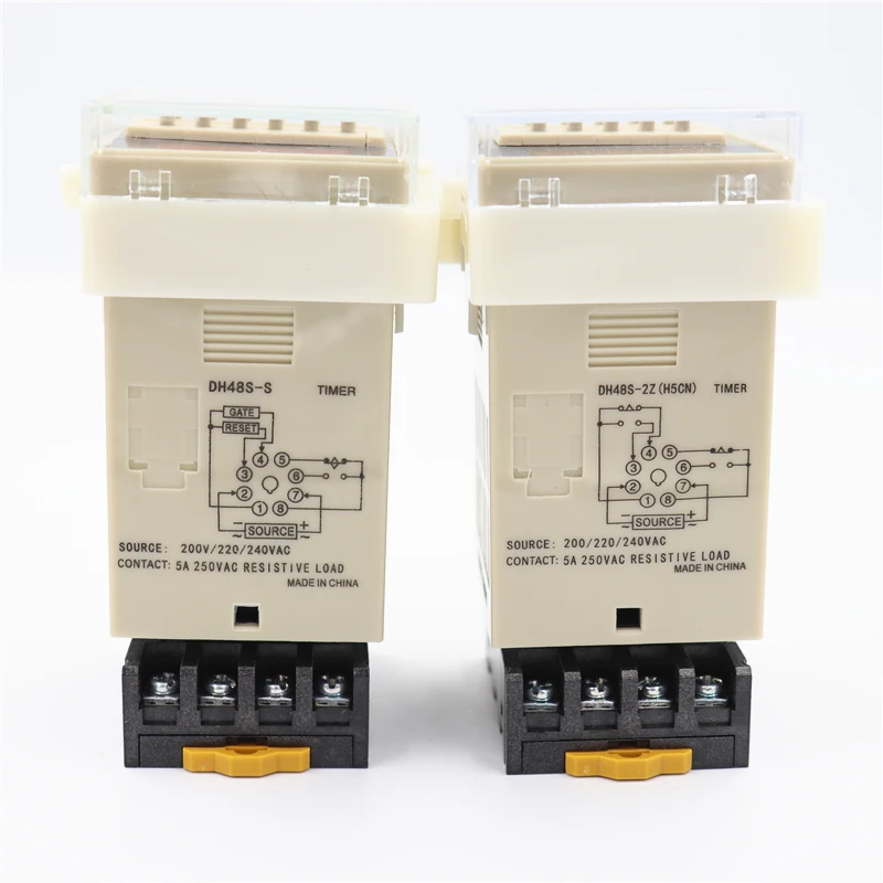 1pcs DH48S-2Z digital display time relay timer power-on delay AC 220V 110V 36V 380V AC DC 24V 12V two open and two closed output - Габаритные размеры: DH48S-2Z  AC 220V