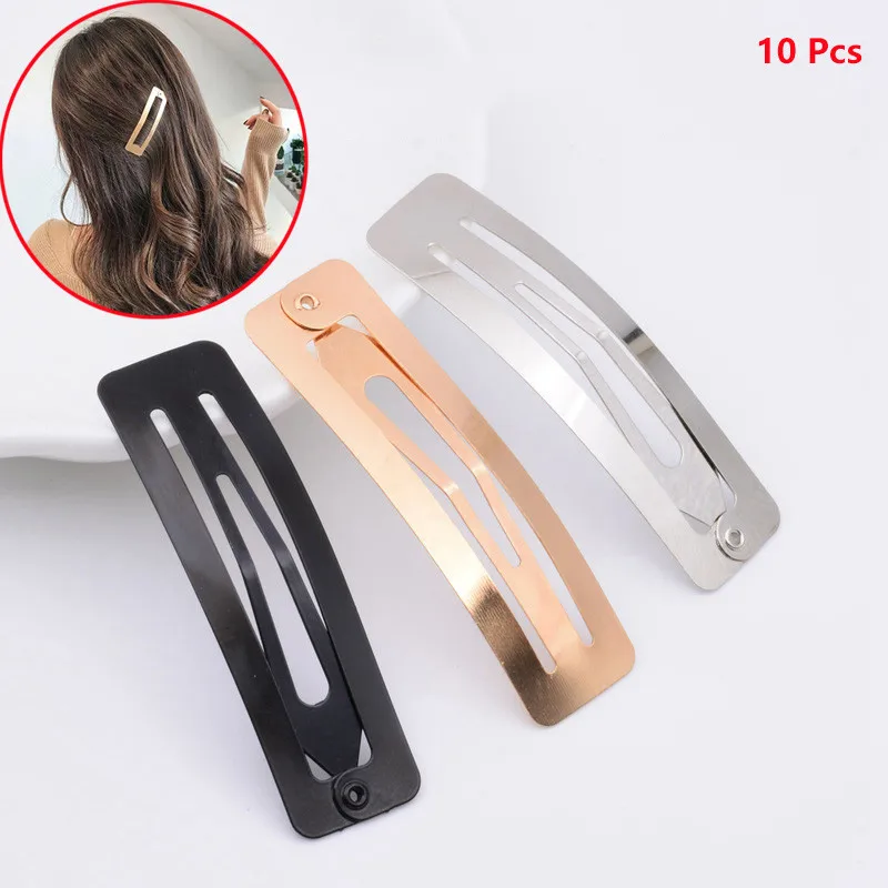 

10 Pcs/Set Matte BB Hair Clips Simple Chic Rectangle Hollow Snap Clip 4 Sizes Hair Barrette Hair Pins Hair Styling Accessories