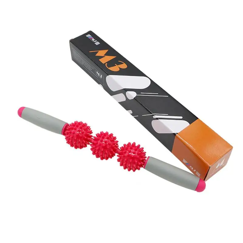 Yoga Muscle Massage Roller Stick Myofascial Trigger Point Release Soothing Tightness Pain In Backs Legs Calf Hand Feet& Neck - Цвет: Красный