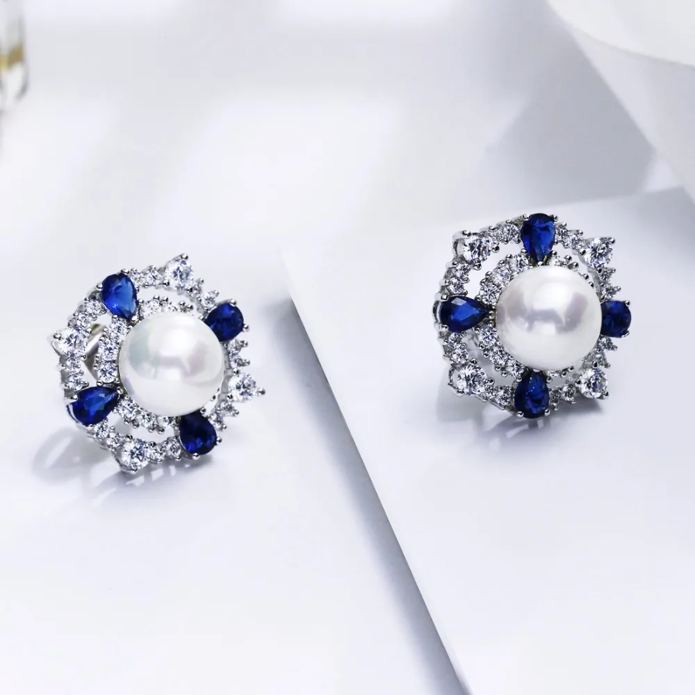 blue stud earrings (6)